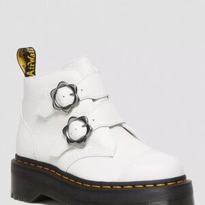 White Leather Women's Boots